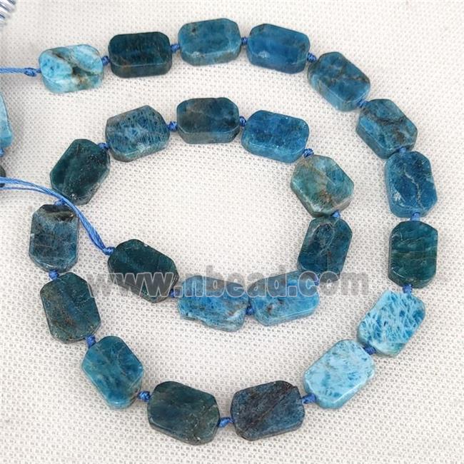 Natural Apatite Rectangle Beads Blue