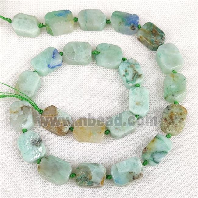 Natural Green Chrysocolla Rectangle Beads