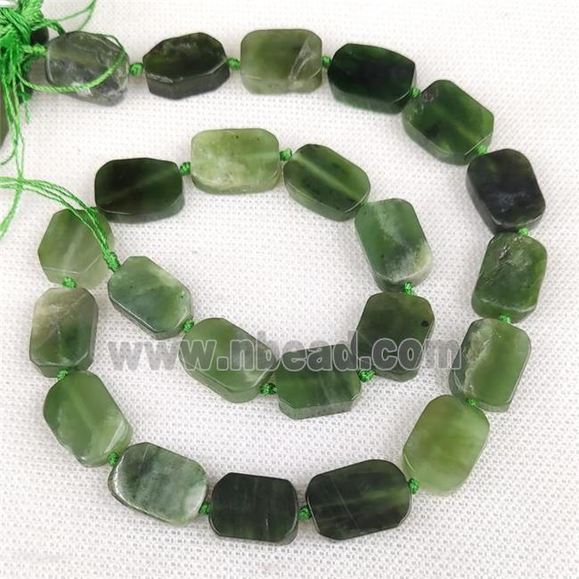 Green African Chrysoprase Rectangle Beads