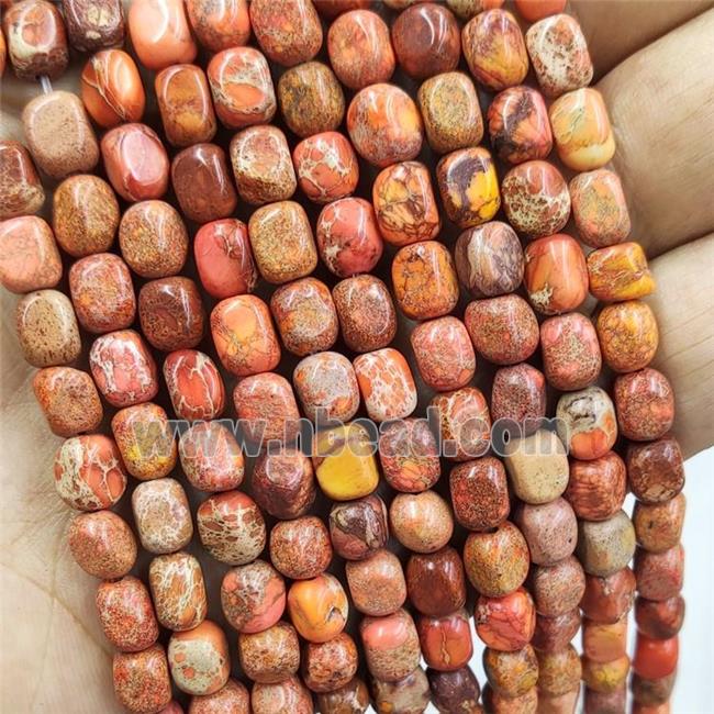 Orange Imperial Jasper Beads Freeform