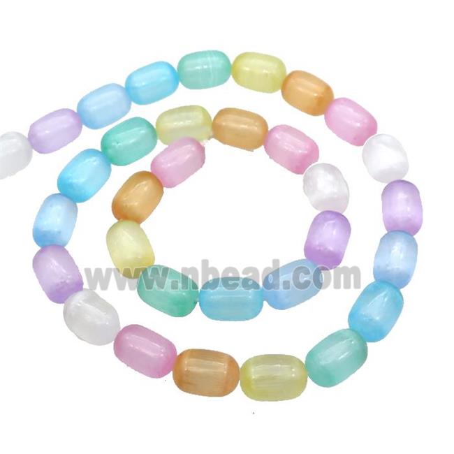 Selenite Beads Barrel Mixed Color