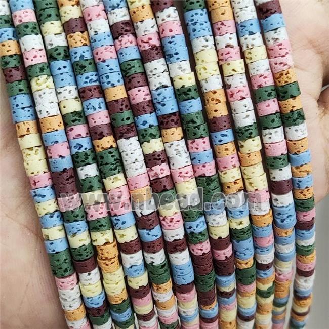 Rock Lava Heishi Beads Mixed Color Dye