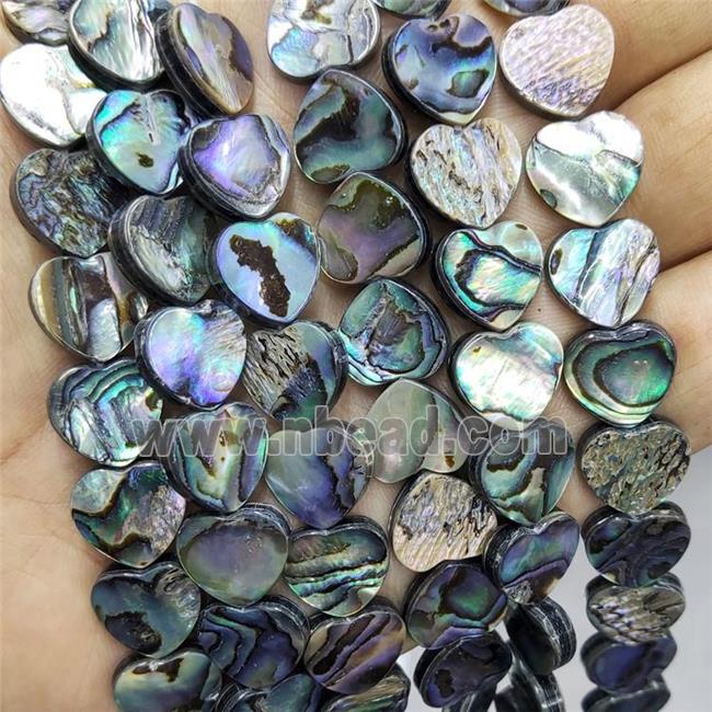 Abalone Shell Heart Beads Multicolor