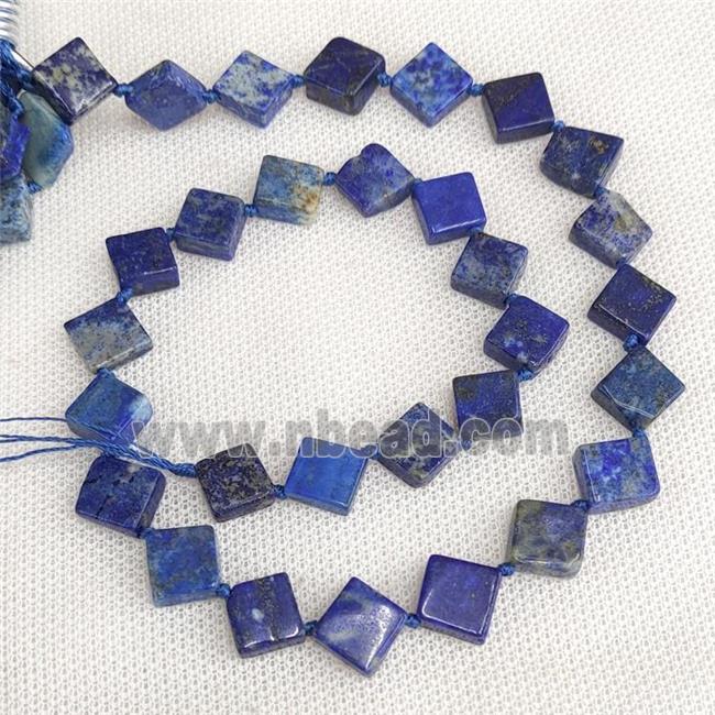 Natural Blue Lapis Lazuli Beads Square Corner-Drilled