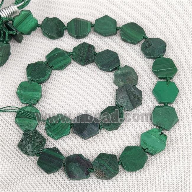 Natural Green Malachite Beads Hexagon