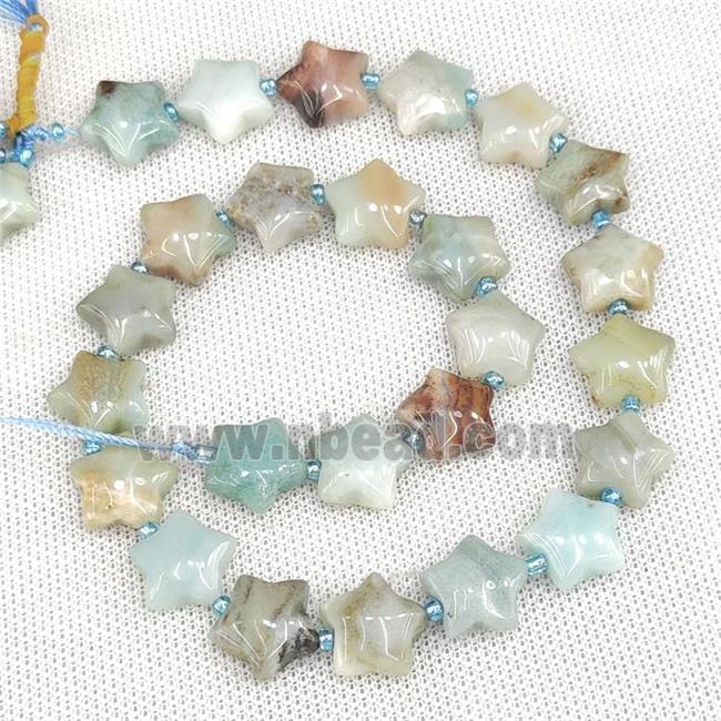 Natural Chinese Amazonite Star Beads Multicolor
