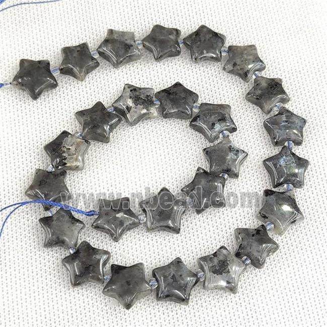 Natural Black Labradorite Star Beads Larvikite