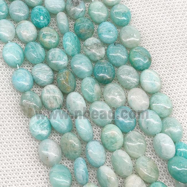 Natural Green Amazonite Oval Beads