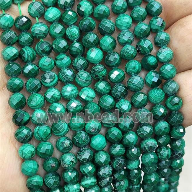 Natural Malachite Beads Green Faceted Round