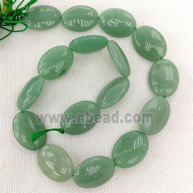Natural Green Aventurine Oval Beads