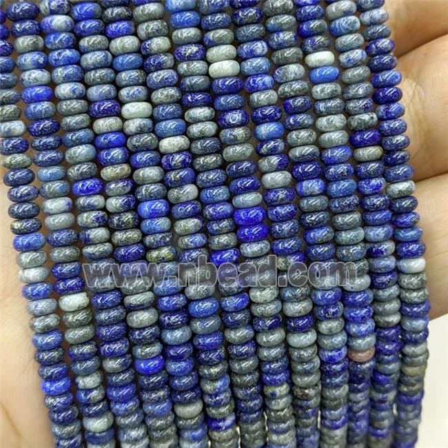 Natural Blue Lapis Lazuli Beads Smooth Rondelle
