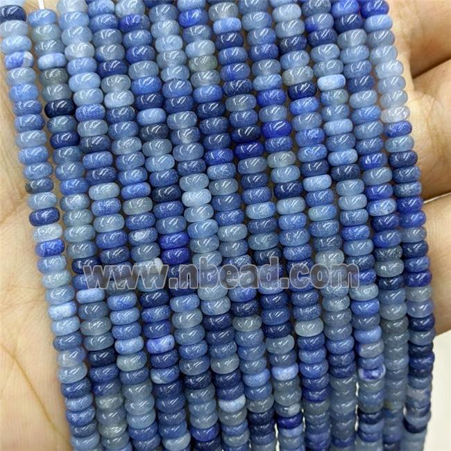 Natural Blue Aventurine Beads Smooth Rondelle