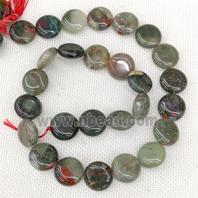 African Bloodstone Coin Beads