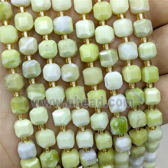 Natural Butter Jasper Beads Olive Faceted Cube