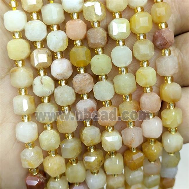 Natural Yellow Aventurine Beads Faceted Cube