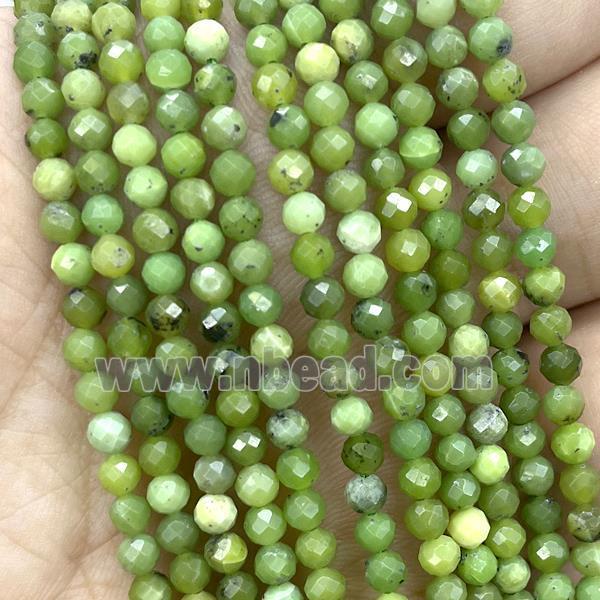 Green Canadian Chrysoprase Beads Tiny Faceted Round