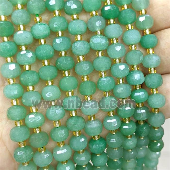 Natural Green Aventurine Beads Faceted Rondelle