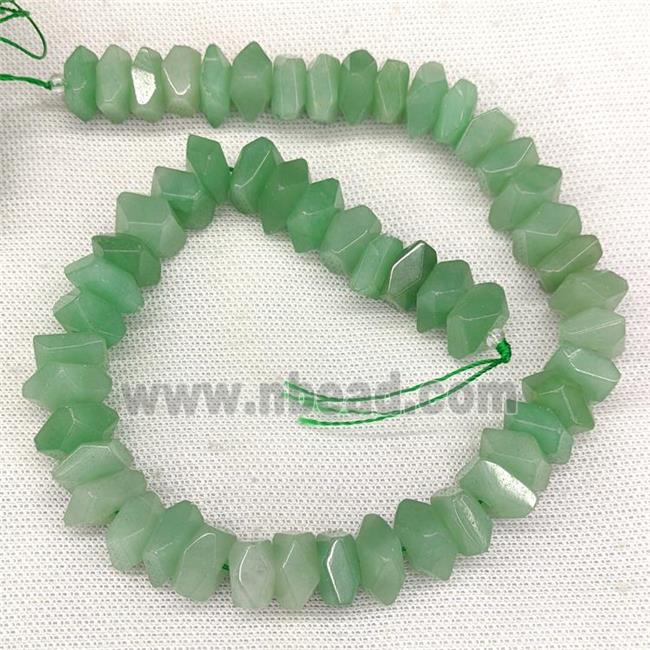Natural Green Aventurine Spacer Beads Faceted Square