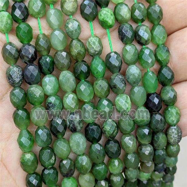 Natural Green Canadian Chrysoprase Beads Faceted Rice