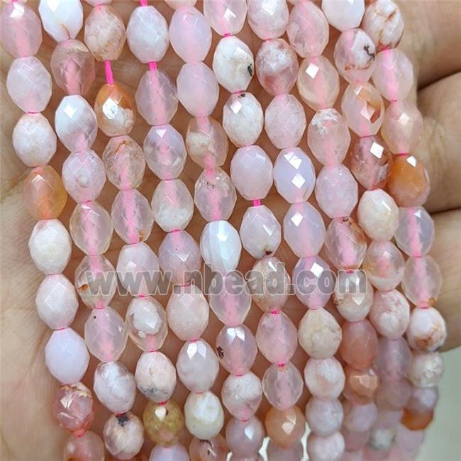 Natural Cherry Sakura Beads Pink Faceted Rice