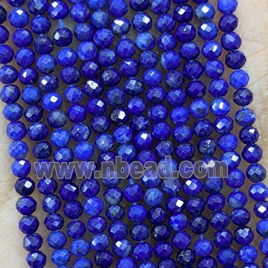 Natural Lapis Lazuli Beads Blue Faceted Round