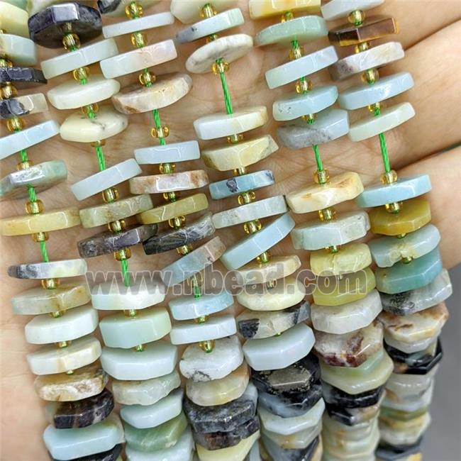 Natural Chinese Amazonite Heishi Spacer Beads