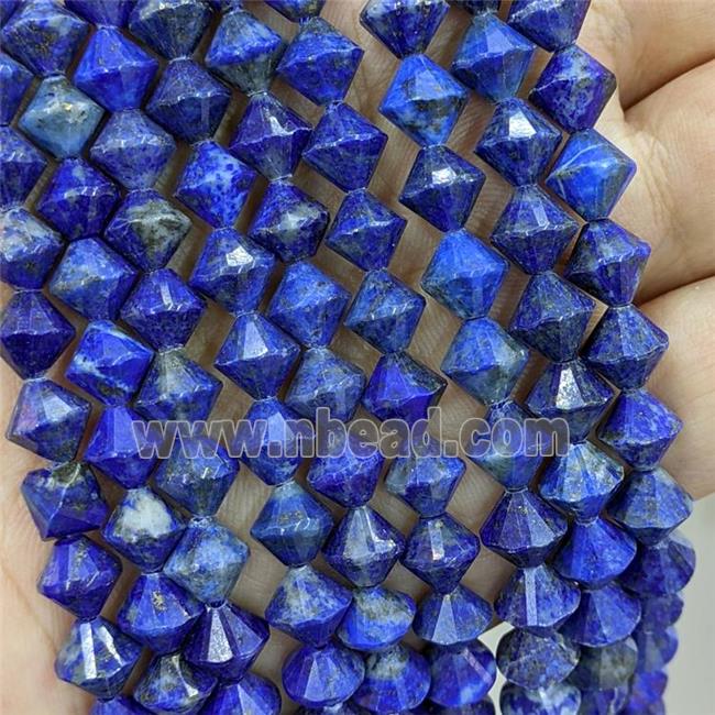 Natural Blue Lapis Lazuli Bicone Beads