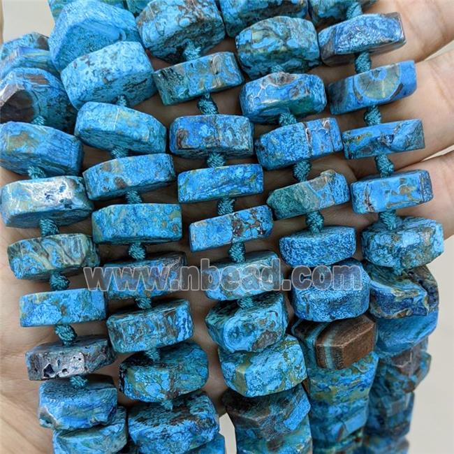 Natural Ocean Jasper Heishi Spacer Beads Blue Dye