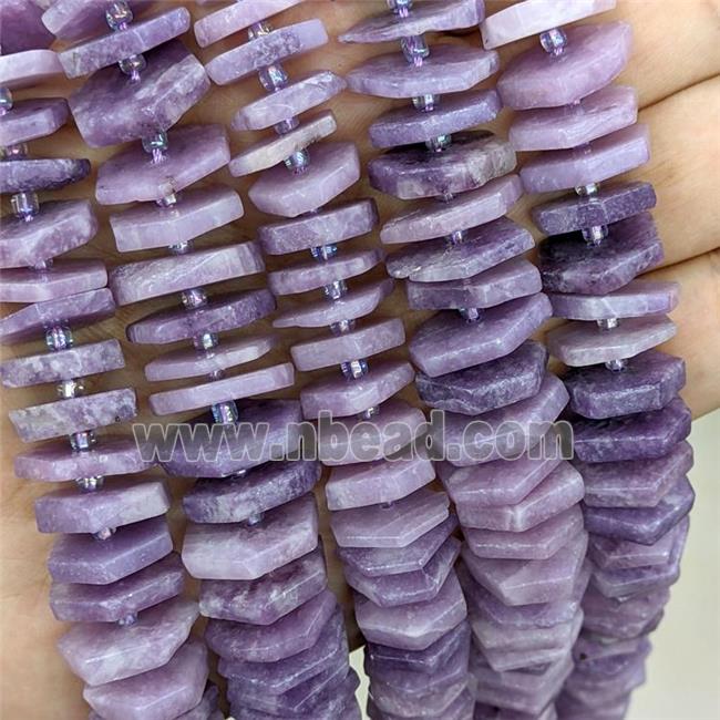 Natural Chinese Lepidolite Heishi Beads Purple