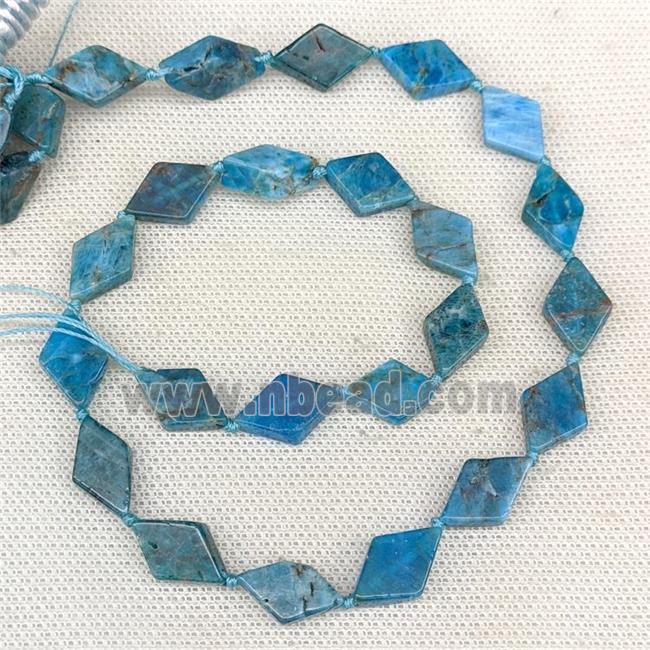 Natural Blue Apatite Beads Rhombus