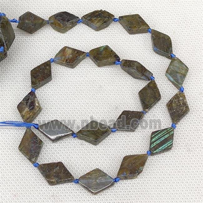 Natural Labradorite Rhombus Beads