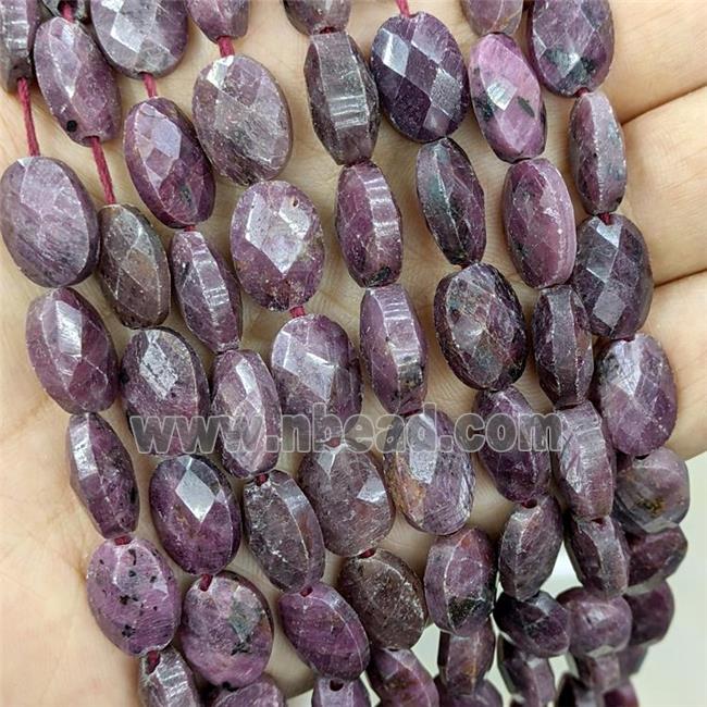 Natural Ruby Oval Beads Faceted