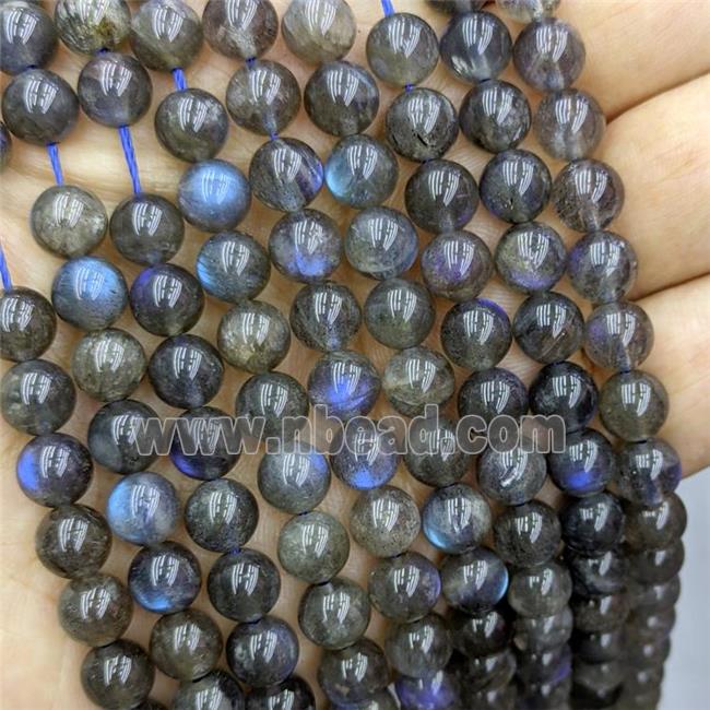 Natural Labradorite Beads Blue Flash AAA-Grade Smooth Round