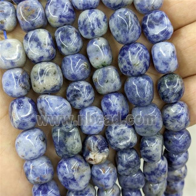 Natural Blue Dalmatian Jasper Beads Freeform Chips