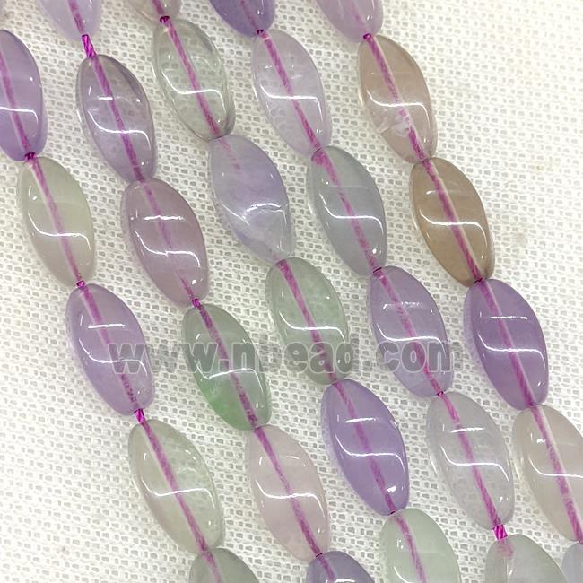 Natural Purple Fluorite Twist Beads