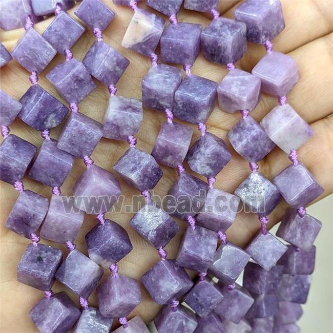 Lilac Jasper Cube Beads Corner-Drilled