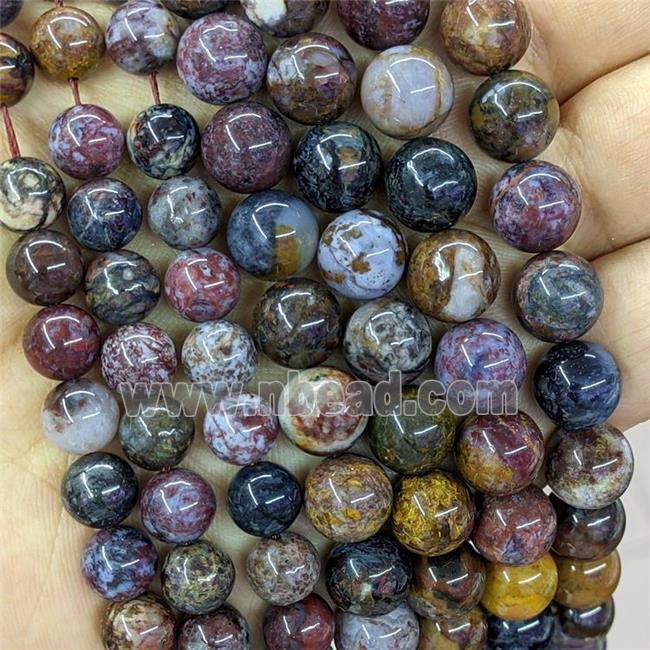 Natural Pietersite Jasper Beads A-Grade Multicolor Smooth Round