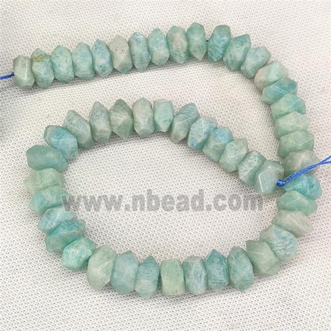 Natural Amazonite Beads Green Faceted Square