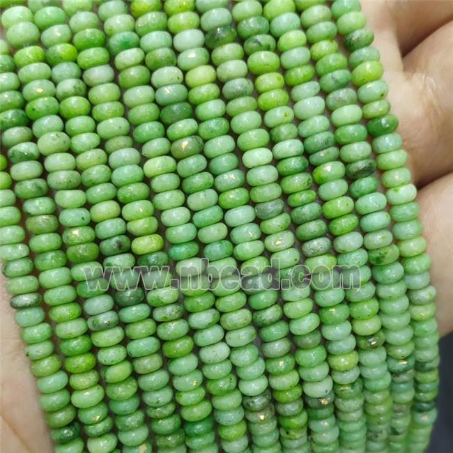 Natural Marble Beads Pave Gold Foil Smooth Rondelle Olive Dye 