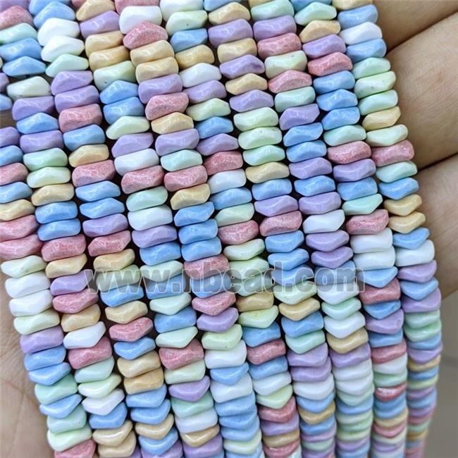 Oxidative Agate Heishi Beads Wave Mixed Color