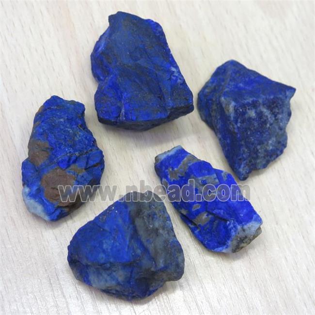 blue Lapis nugget beads without hole, freeform