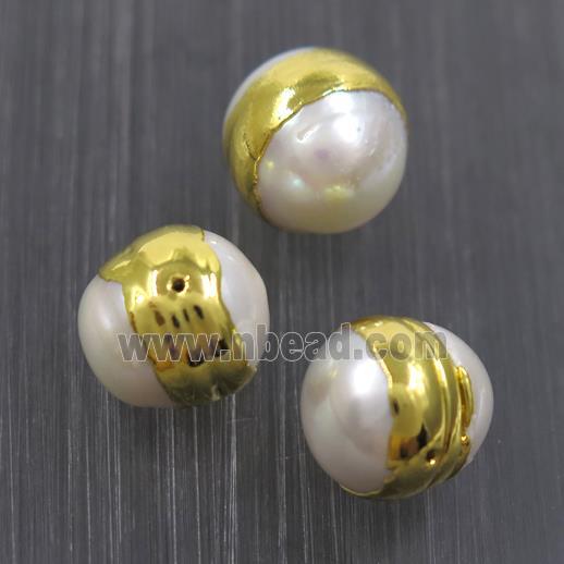 freshwater Pearl beads, gold plated