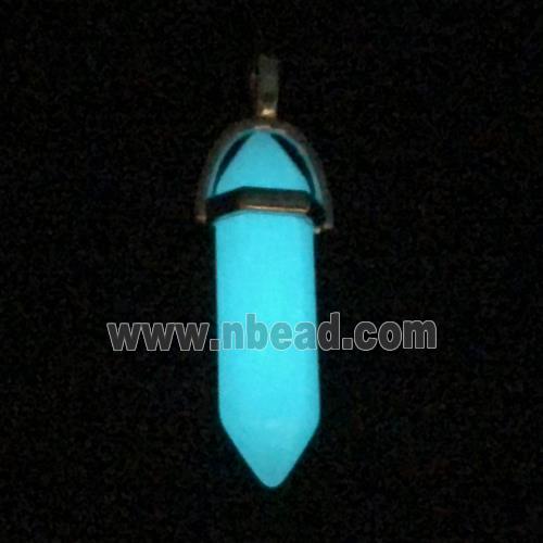noctilucent stone bullet pendants, mixed