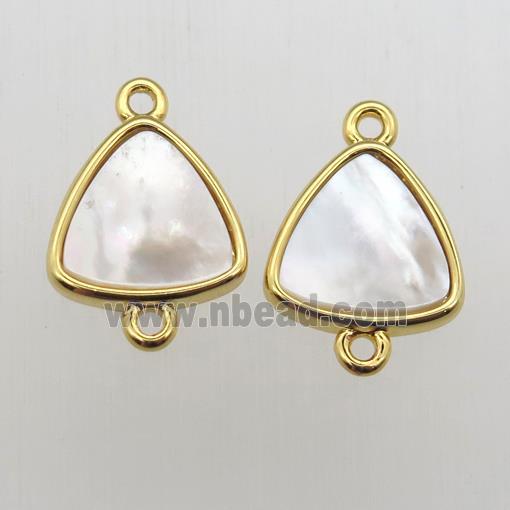 white Pearlized Shell triangle connector