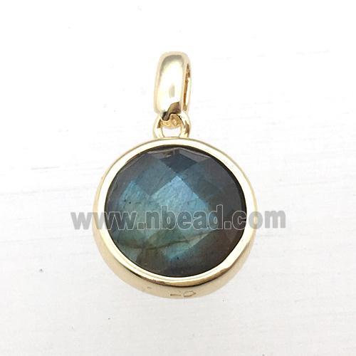 Labradorite circle pendant