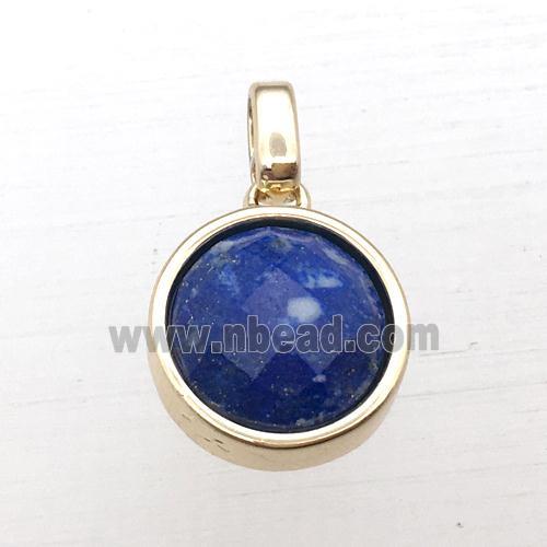 blue Lapis circle pendant
