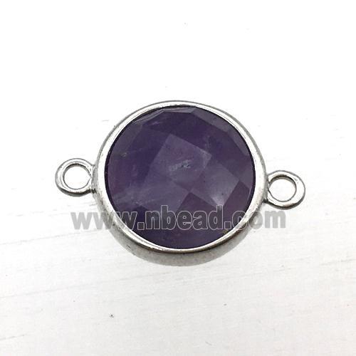 purple Amethyst circle connector
