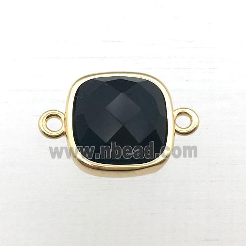 black Onyx Agate square connector