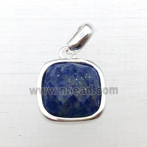 blue Lapis square pendant