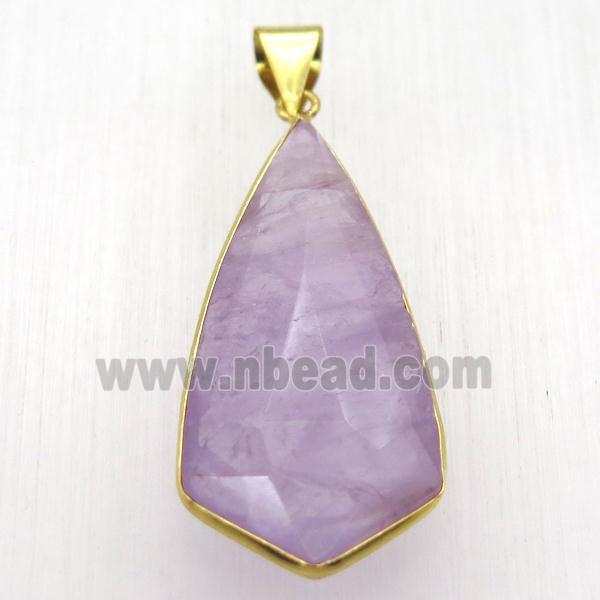 purple Amethyst pendant, teardrop